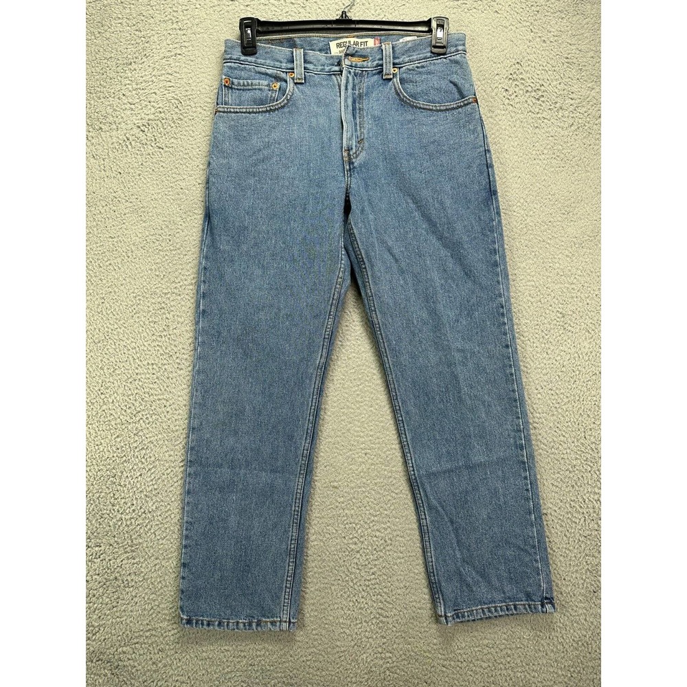 Levis 505 Jeans Mens 31X30 Blue Regular Fit Straight Leg Red Tab Denim Pockets